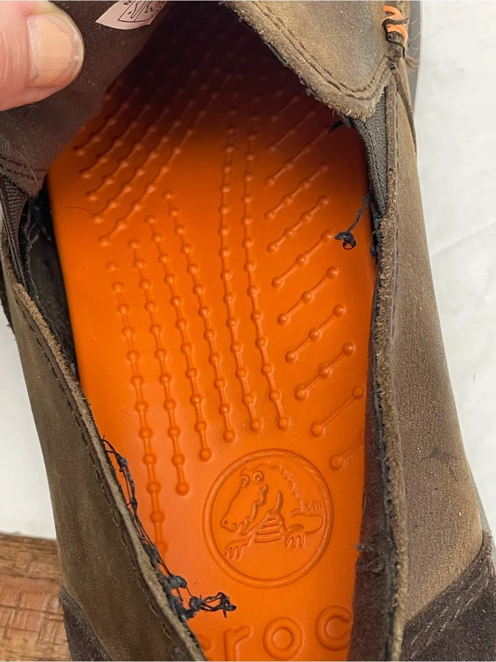 Mens crocs Santa Cruz brown nubuck leather 11